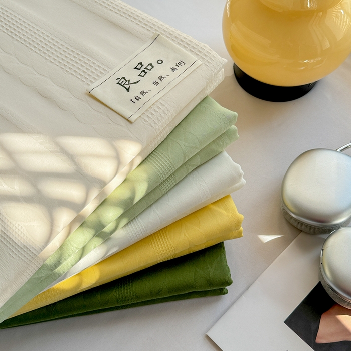 91家纺网 家纺一手货源 找家纺 （总）眠博士 2026新款全棉纯棉华夫格麦穗 床单单件床单单品单床单