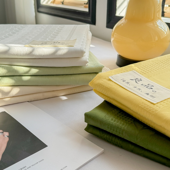 91家纺网 家纺一手货源 找家纺 眠博士 2026新款全棉纯棉华夫格麦穗 床单单件床单单品单床单 组合图仅供参考不可下单