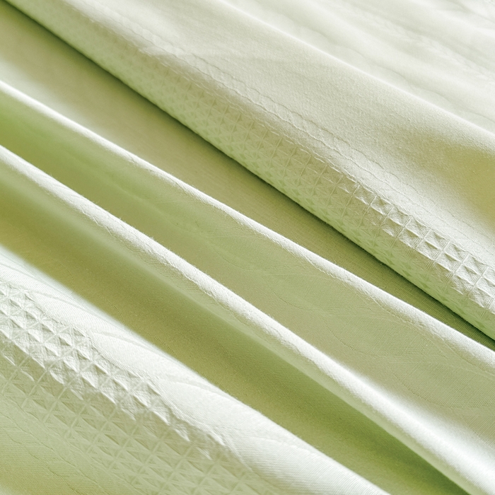 91家纺网 家纺一手货源 找家纺 眠博士 2026新款全棉纯棉华夫格麦穗 床单单件床单单品单床单 床单-麦穗绿