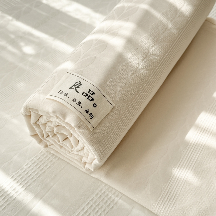 91家纺网 家纺一手货源 找家纺 眠博士 2026新款全棉纯棉华夫格麦穗 床单单件床单单品单床单 床单-麦穗米