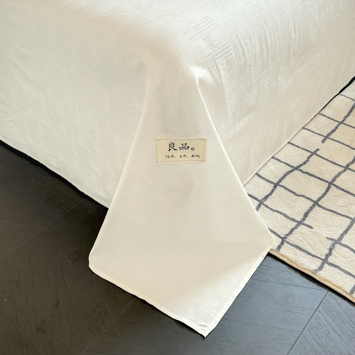 91家纺网 家纺一手货源 找家纺 眠博士 2026新款全棉纯棉华夫格麦穗 床单单件床单单品单床单 床单-小熊白