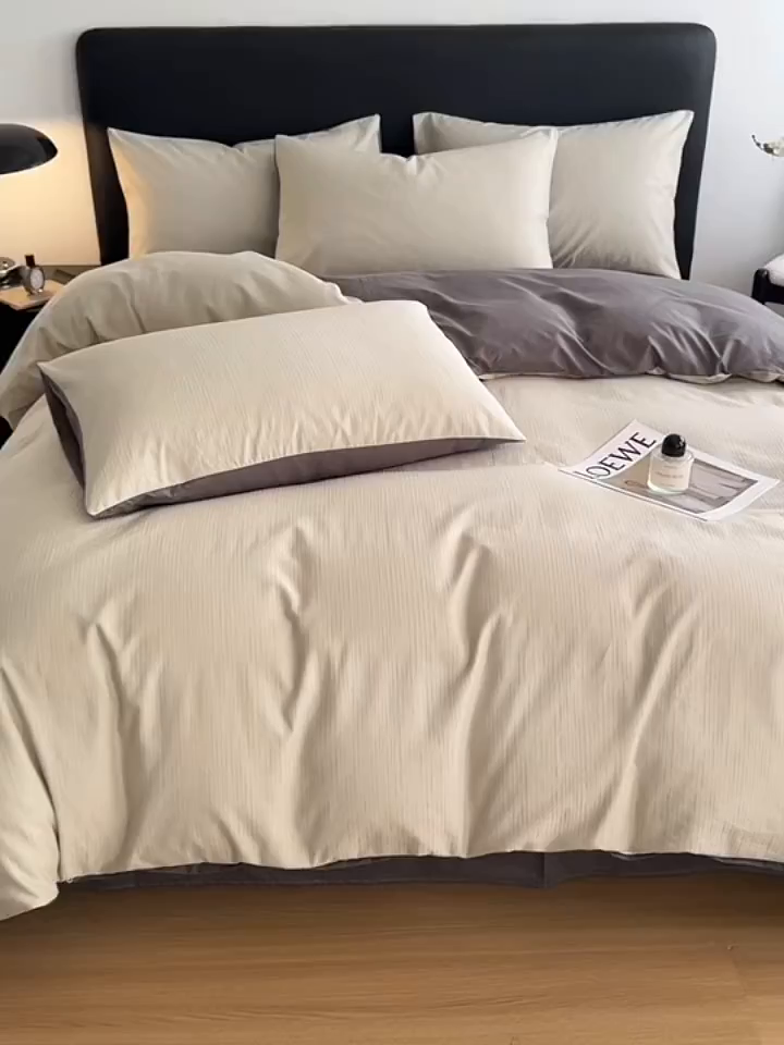 91家纺网 家纺一手货源 找家纺 （总）简宜家居（朝初家纺） 2026新款60立体提花全棉四件套