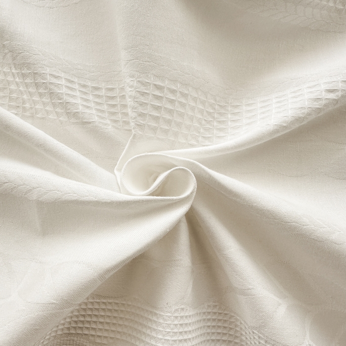 91家纺网 家纺一手货源 找家纺 眠博士 2026新款全棉纯棉华夫格麦穗系列四件套 华夫格-麦穗白