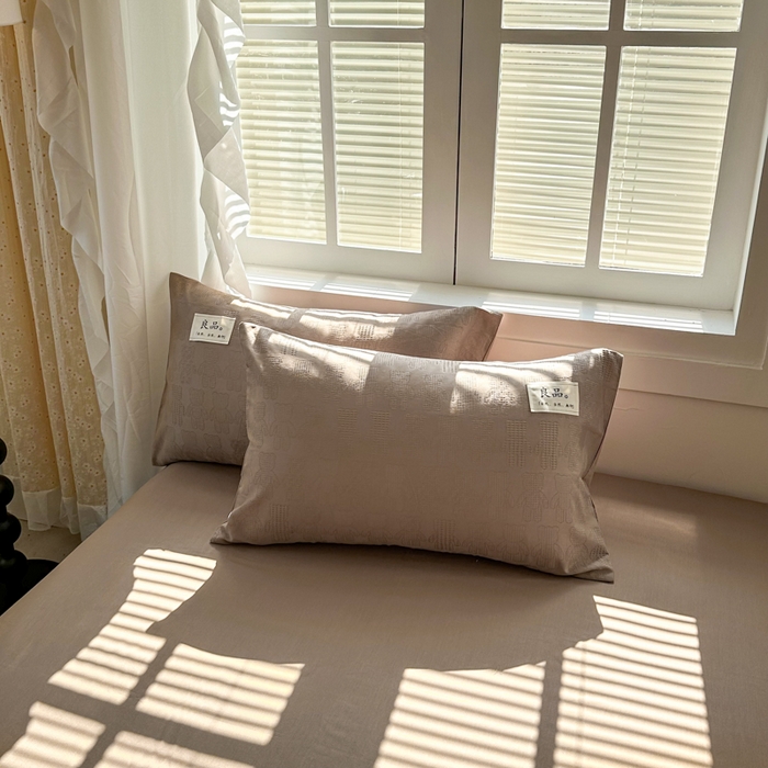 91家纺网 家纺一手货源 找家纺 眠博士 2026新款全棉纯棉华夫格麦穗系列四件套 华夫格-小熊咖