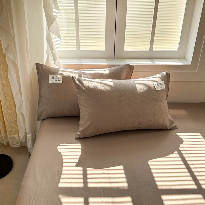 91家纺网 家纺一手货源 找家纺 眠博士 2026新款全棉纯棉华夫格麦穗系列四件套 华夫格-小熊咖