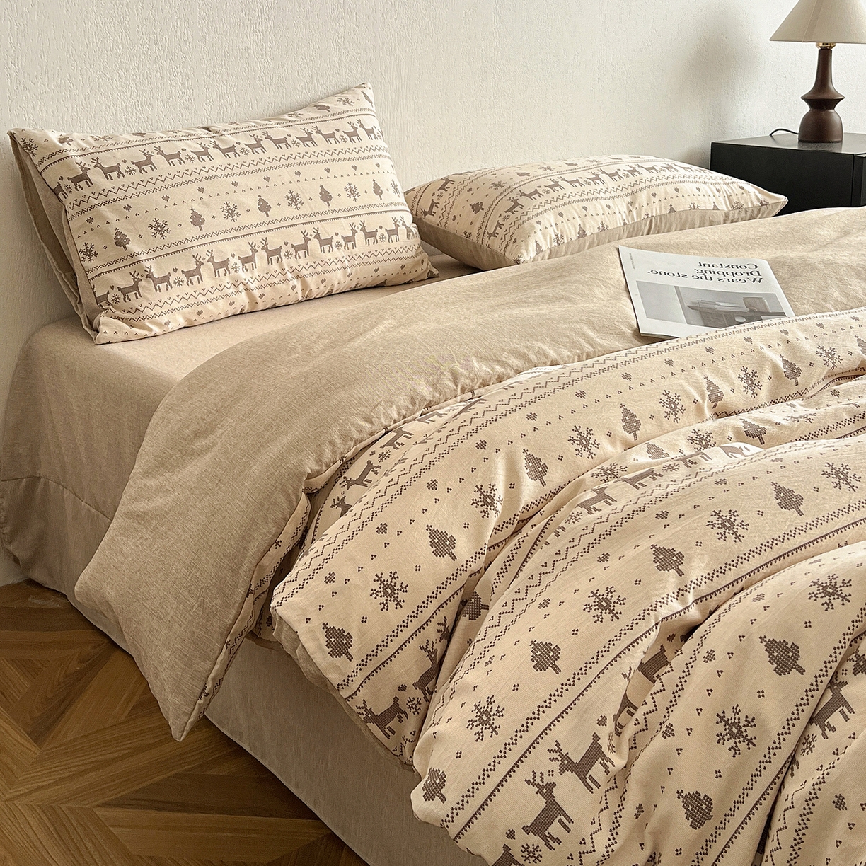 91家纺网 家纺一手货源 找家纺 （总）一比一家纺 2026春季新款高克重加厚色织提花系列四件套