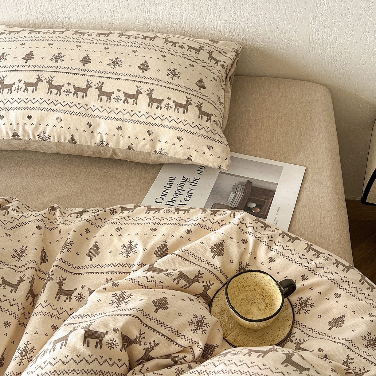 91家纺网 家纺一手货源 找家纺 （总）一比一家纺 2026春季新款高克重加厚色织提花系列四件套