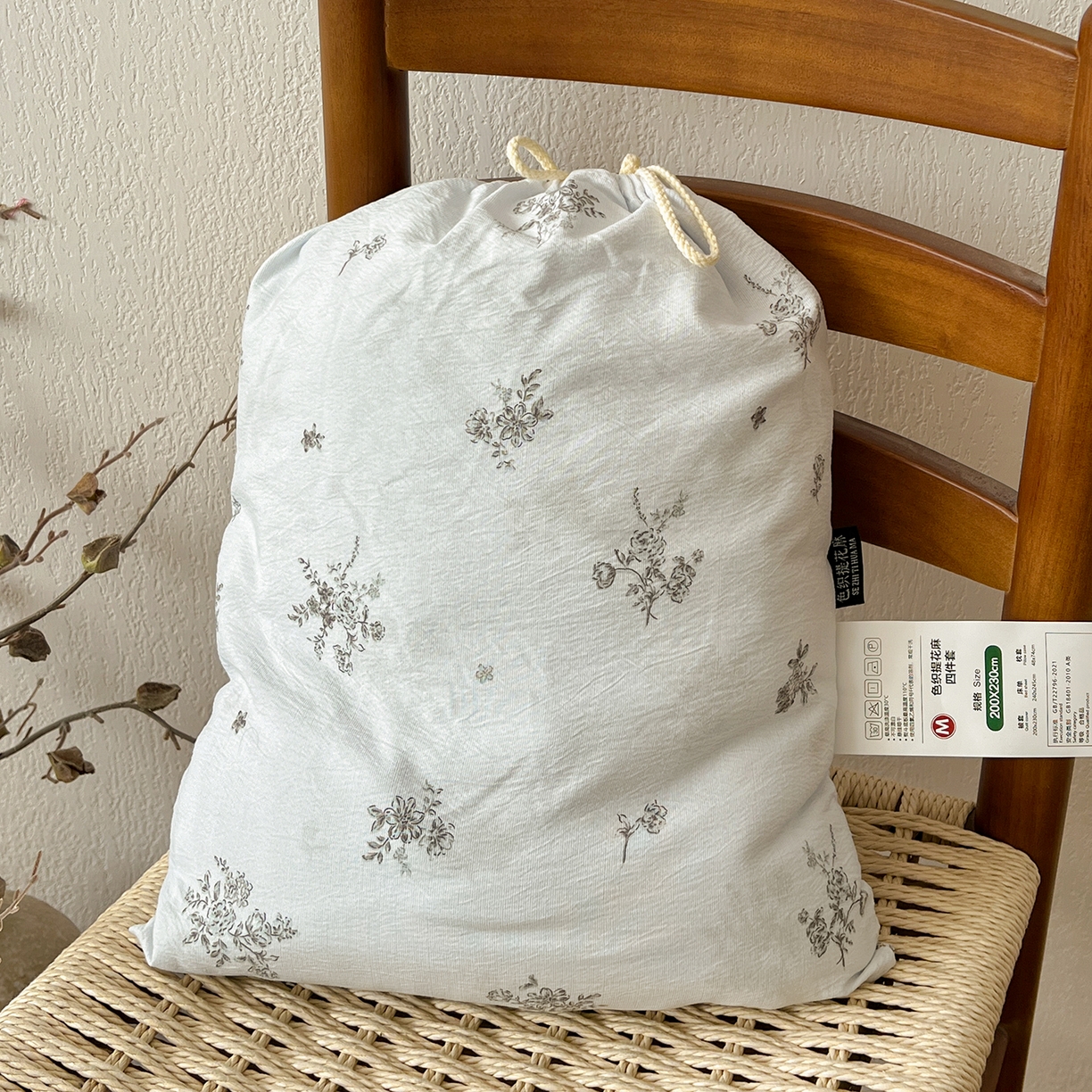 91家纺网 家纺一手货源 找家纺 一比一家纺 2026春季新款高克重加厚色织提花系列四件套 花清梦