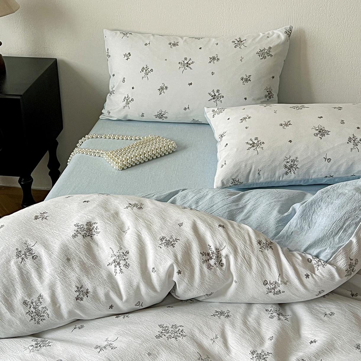 91家纺网 家纺一手货源 找家纺 一比一家纺 2026春季新款高克重加厚色织提花系列四件套 花清梦