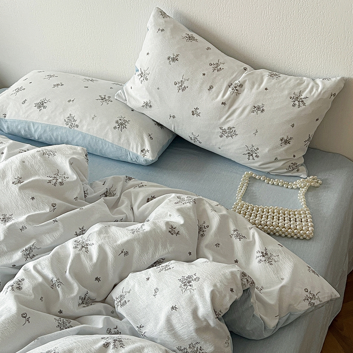 91家纺网 家纺一手货源 找家纺 一比一家纺 2026春季新款高克重加厚色织提花系列四件套 花清梦