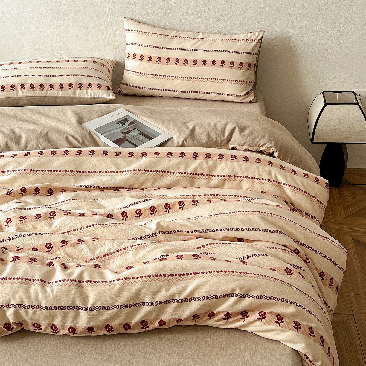 一比一家纺 2026春季新款高克重加厚色织提花系列四件套 玛奇朵