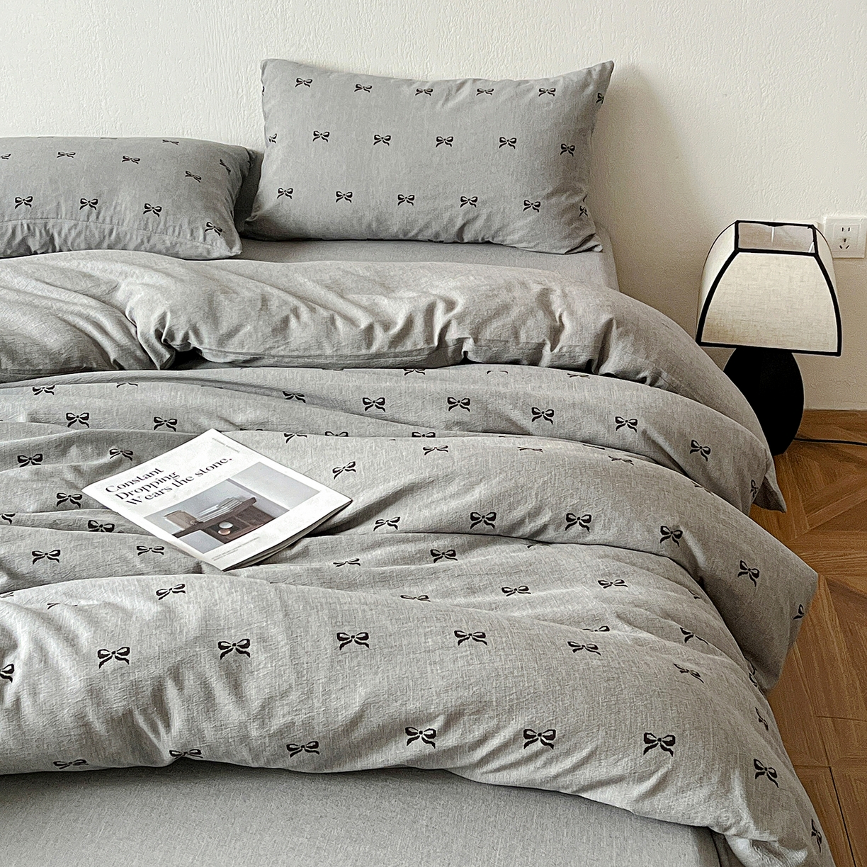 一比一家纺 2026春季新款高克重加厚色织提花系列四件套 少女心