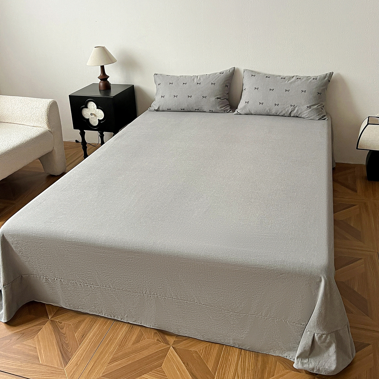 91家纺网 家纺一手货源 找家纺 一比一家纺 2026春季新款高克重加厚色织提花系列四件套 少女心