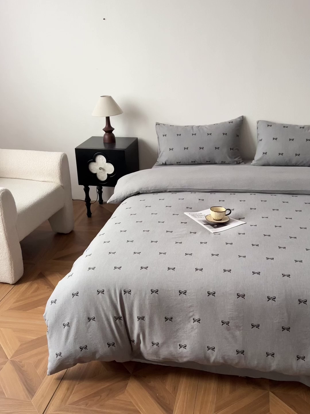 91家纺网 家纺一手货源 找家纺 一比一家纺 2026春季新款高克重加厚色织提花系列四件套 少女心