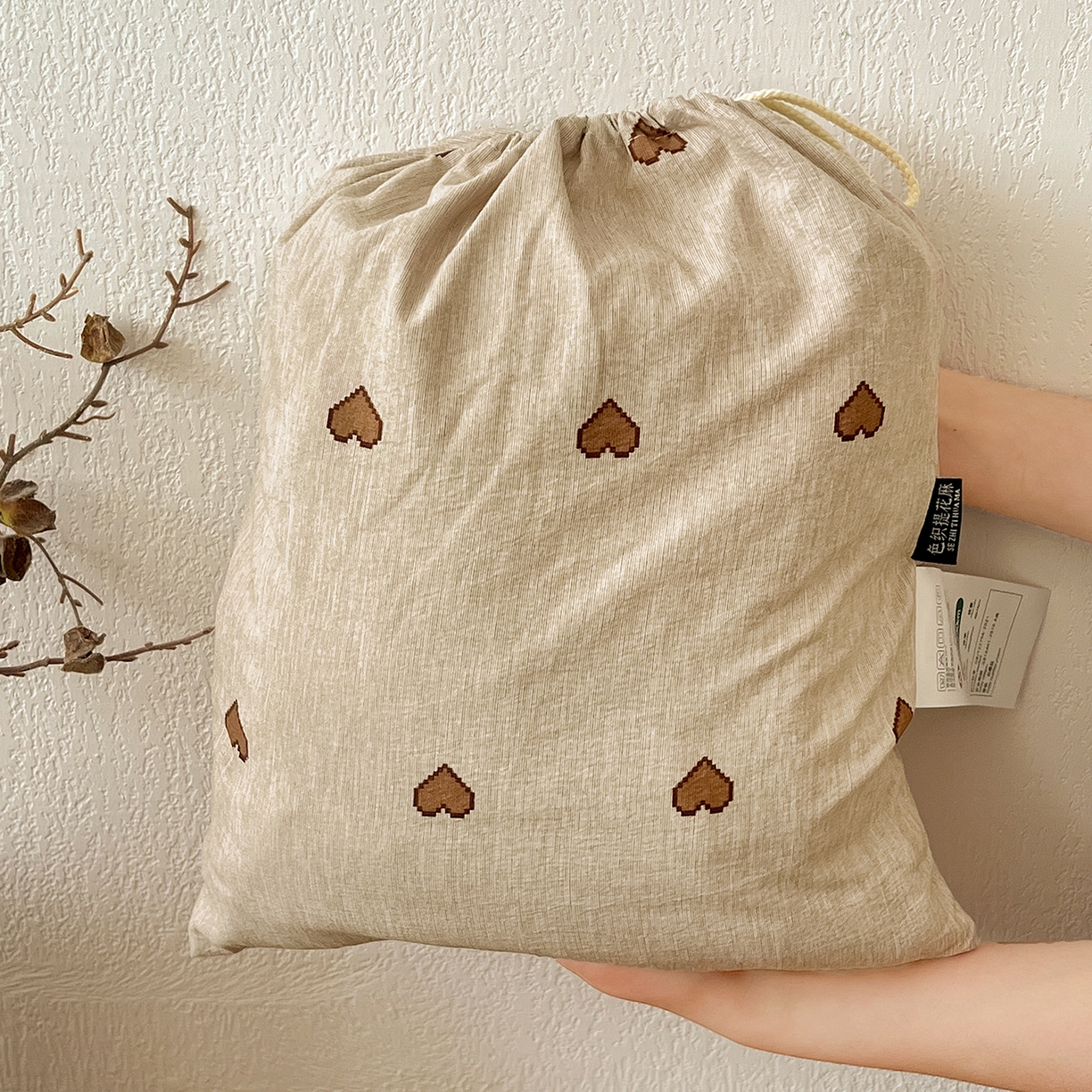 91家纺网 家纺一手货源 找家纺 一比一家纺 2026春季新款高克重加厚色织提花系列四件套 甜心咖