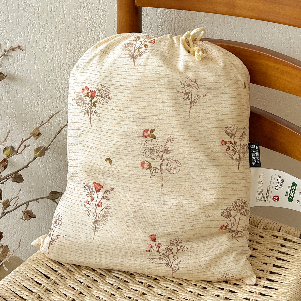 91家纺网 家纺一手货源 找家纺 一比一家纺 2026春季新款高克重加厚色织提花系列四件套 野蔷薇