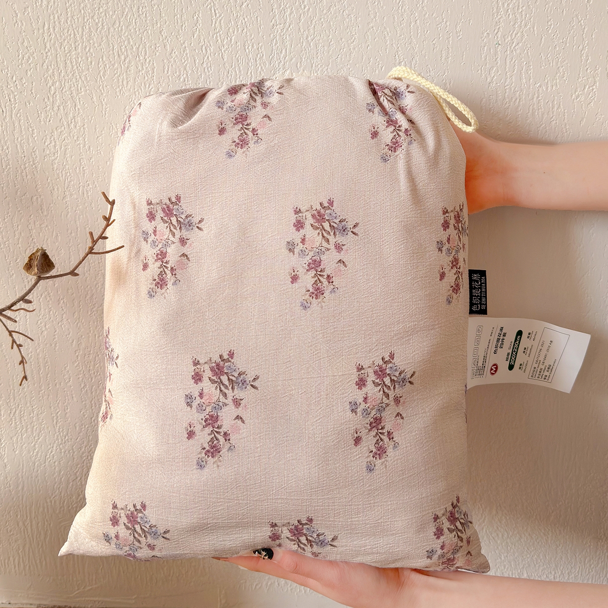 91家纺网 家纺一手货源 找家纺 一比一家纺 2026春季新款高克重加厚色织提花系列四件套 紫薇