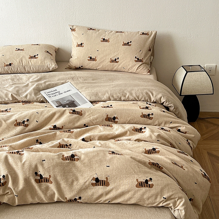 91家纺网 家纺一手货源 找家纺 （总）一比一家纺 2026春季新款高克重加厚色织提花系列四件套