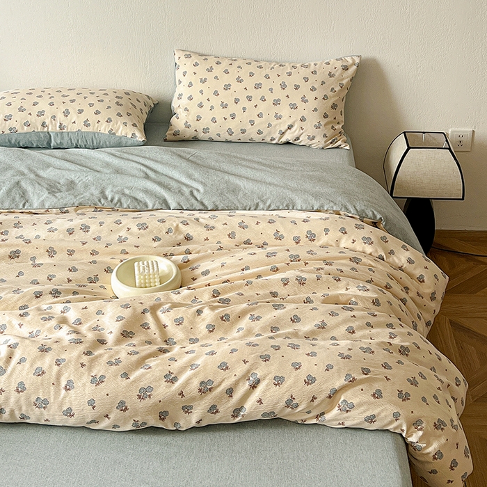 一比一家纺 2026春季新款高克重加厚色织提花系列四件套 铃兰