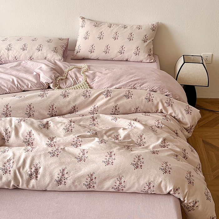 一比一家纺 2026春季新款高克重加厚色织提花系列四件套 紫薇