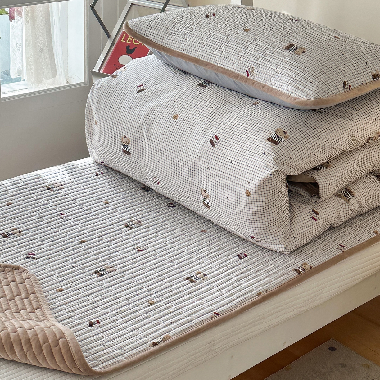 91家纺网 家纺一手货源 找家纺 （总）凌云家纺 2026新款学生宿舍全棉床盖三件套