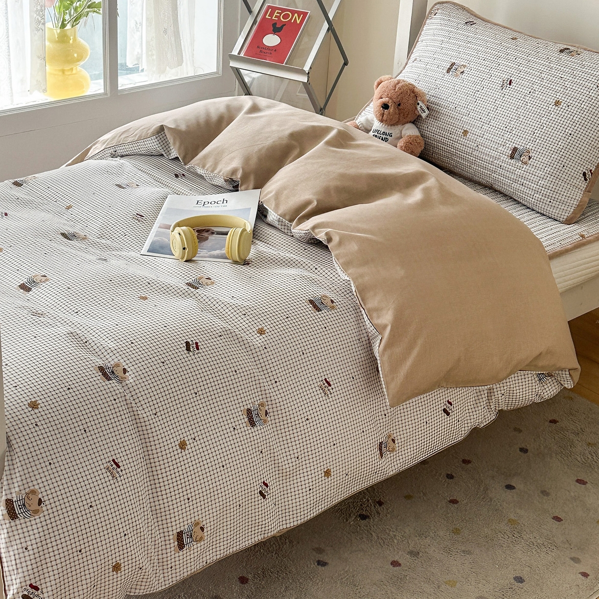 91家纺网 家纺一手货源 找家纺 凌云家纺 2026新款学生宿舍全棉床盖三件套 爱丁堡