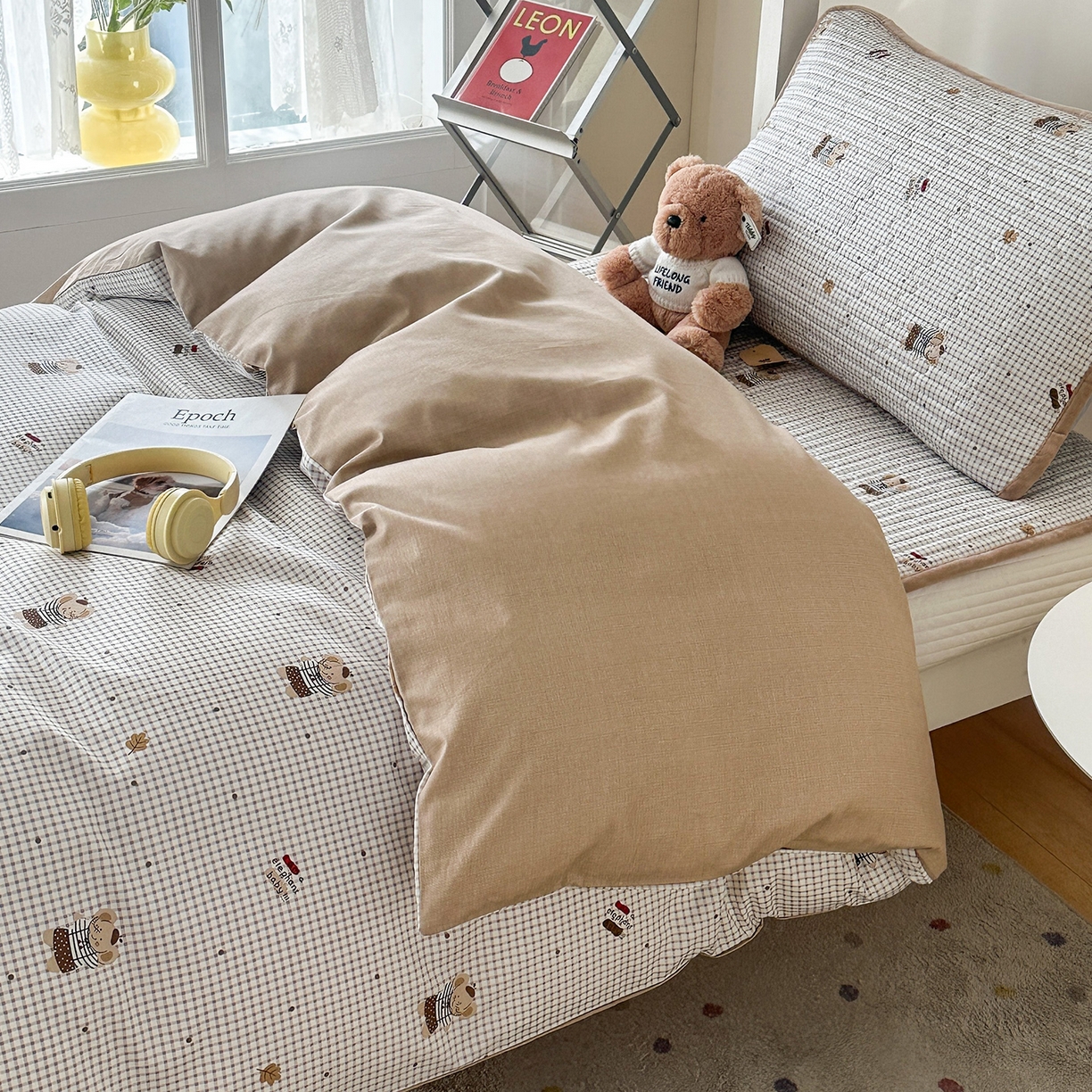 91家纺网 家纺一手货源 找家纺 凌云家纺 2026新款学生宿舍全棉床盖三件套 爱丁堡