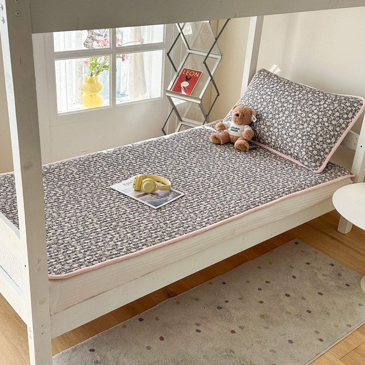 91家纺网 家纺一手货源 找家纺 凌云家纺 2026新款学生宿舍全棉床盖三件套 春汐