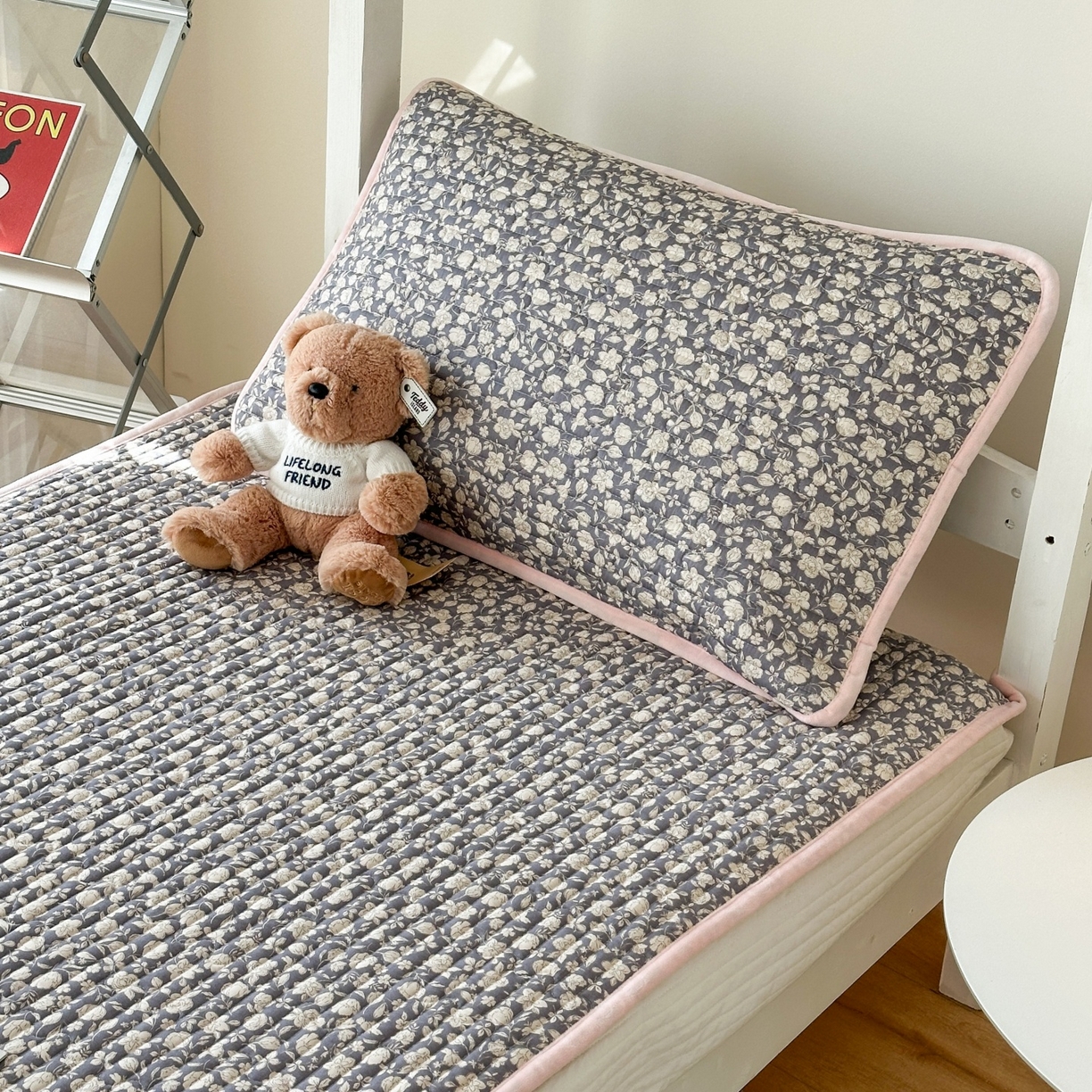 91家纺网 家纺一手货源 找家纺 凌云家纺 2026新款学生宿舍全棉床盖三件套 春汐