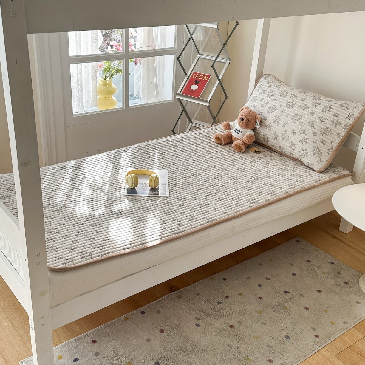 91家纺网 家纺一手货源 找家纺 凌云家纺 2026新款学生宿舍全棉床盖三件套 花韵