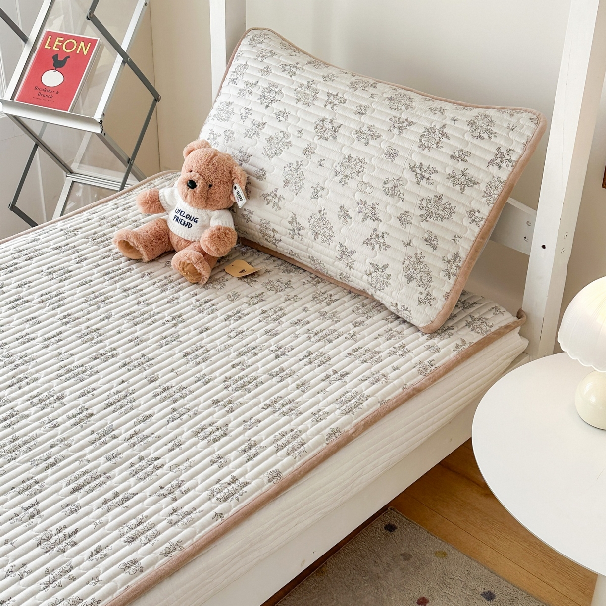 91家纺网 家纺一手货源 找家纺 凌云家纺 2026新款学生宿舍全棉床盖三件套 花韵