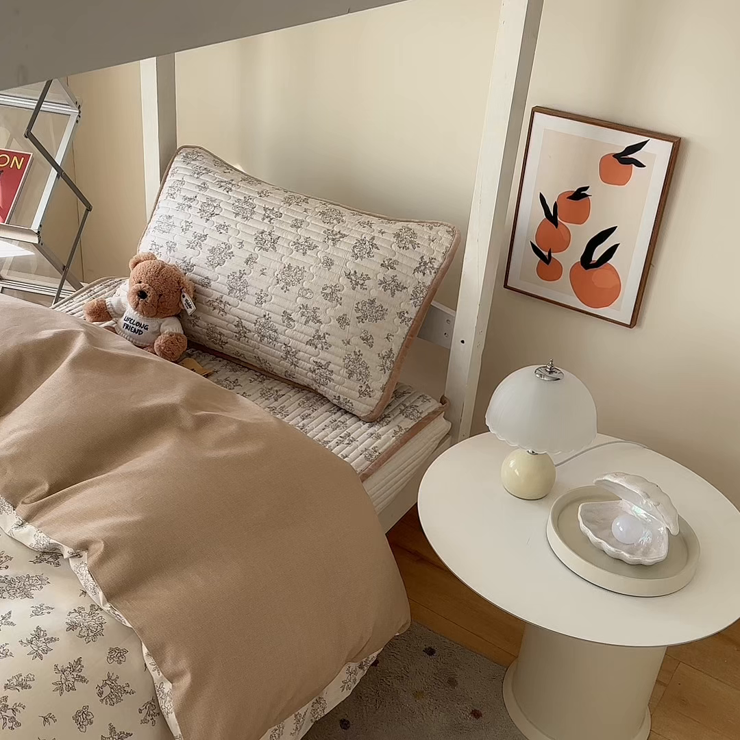 91家纺网 家纺一手货源 找家纺 凌云家纺 2026新款学生宿舍全棉床盖三件套 花韵