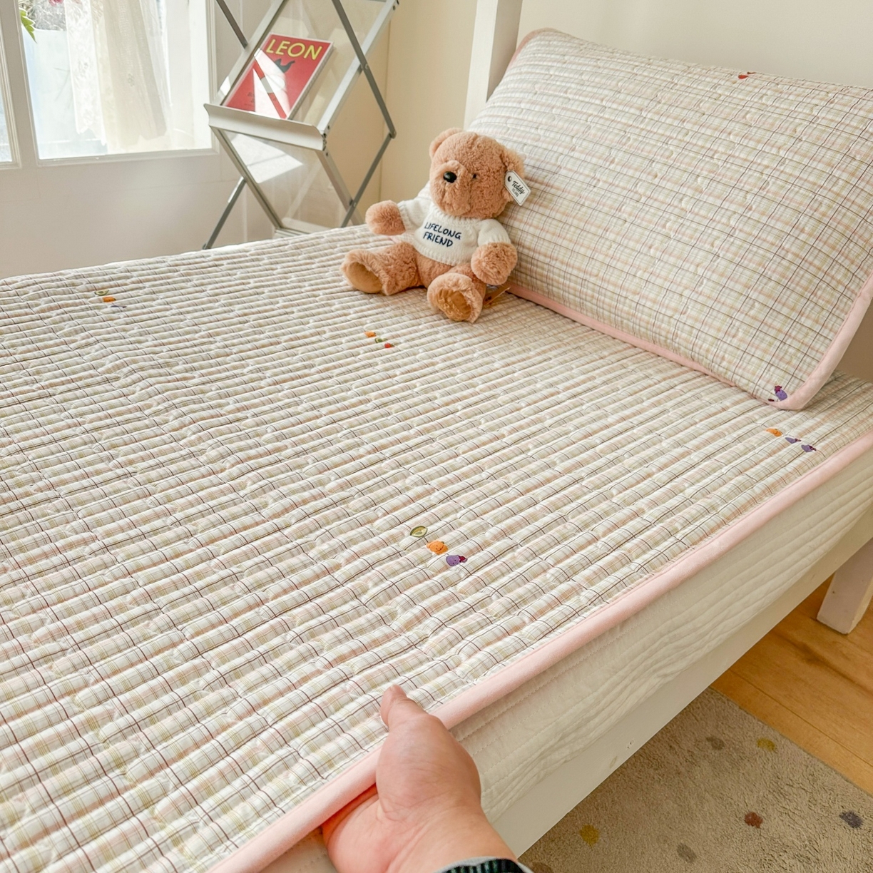 91家纺网 家纺一手货源 找家纺 凌云家纺 2026新款学生宿舍全棉床盖三件套 静若幽兰