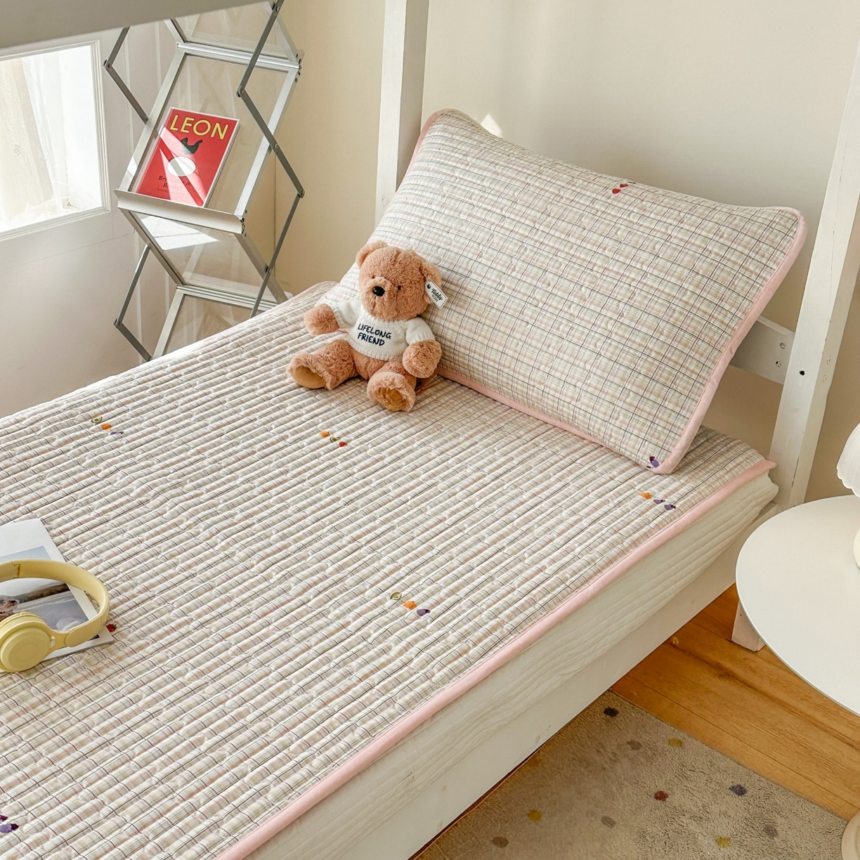 91家纺网 家纺一手货源 找家纺 凌云家纺 2026新款学生宿舍全棉床盖三件套 静若幽兰