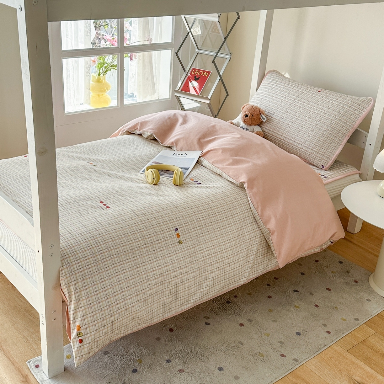 91家纺网 家纺一手货源 找家纺 凌云家纺 2026新款学生宿舍全棉床盖三件套 静若幽兰