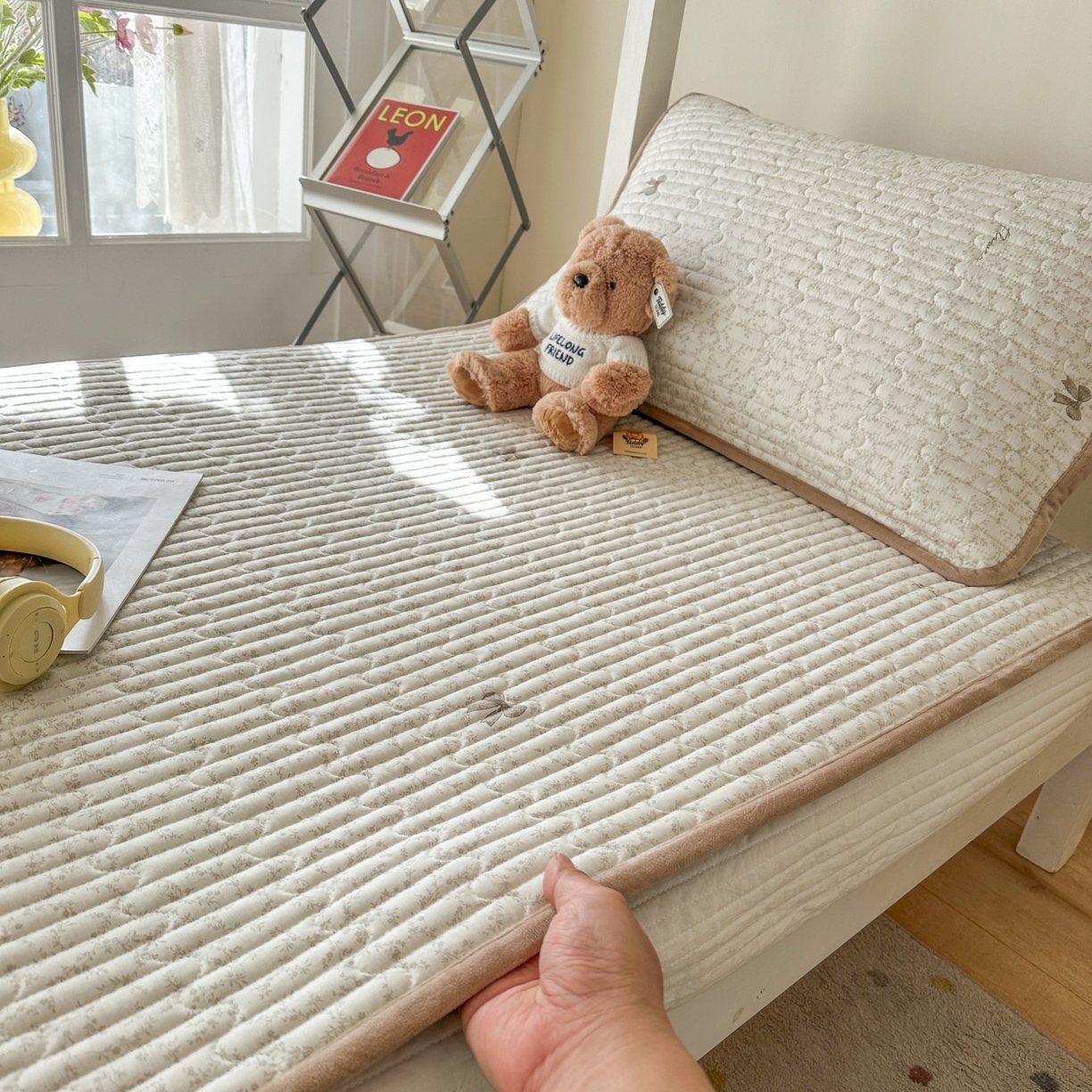 91家纺网 家纺一手货源 找家纺 凌云家纺 2026新款学生宿舍全棉床盖三件套 琉璃