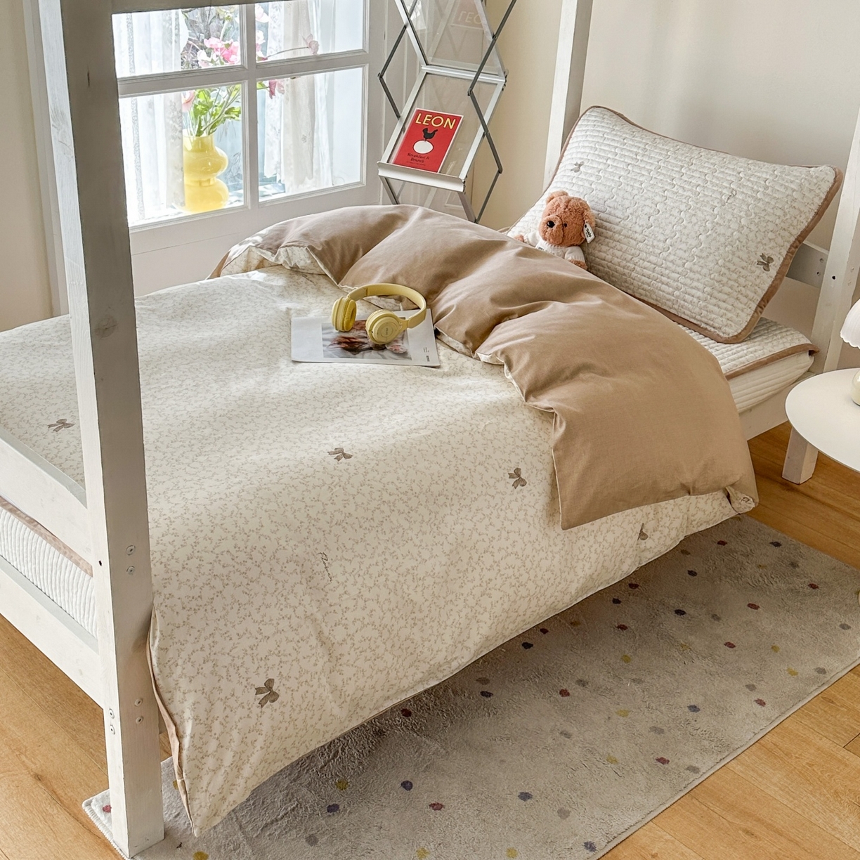 91家纺网 家纺一手货源 找家纺 凌云家纺 2026新款学生宿舍全棉床盖三件套 琉璃