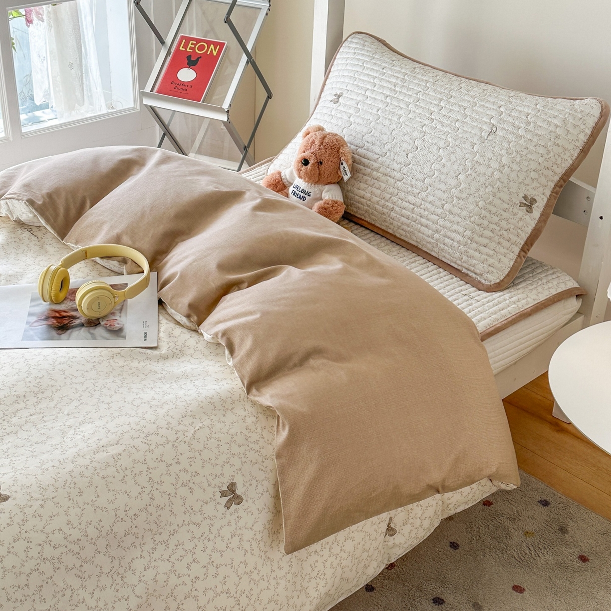 91家纺网 家纺一手货源 找家纺 凌云家纺 2026新款学生宿舍全棉床盖三件套 琉璃