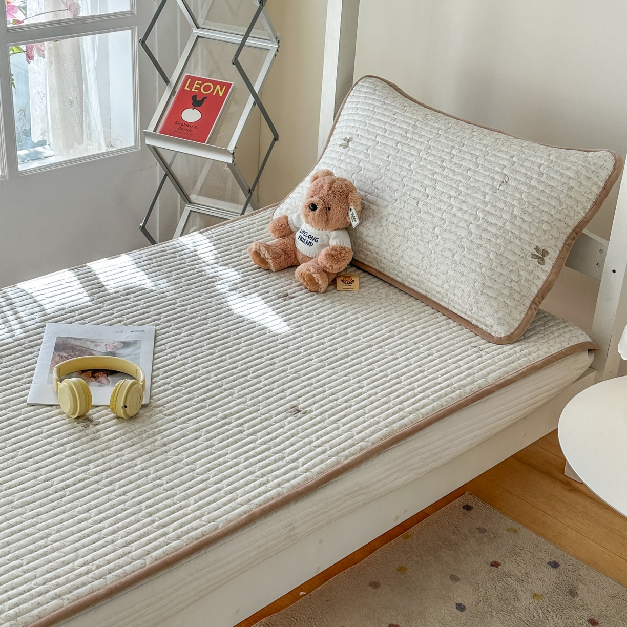 91家纺网 家纺一手货源 找家纺 凌云家纺 2026新款学生宿舍全棉床盖三件套 琉璃