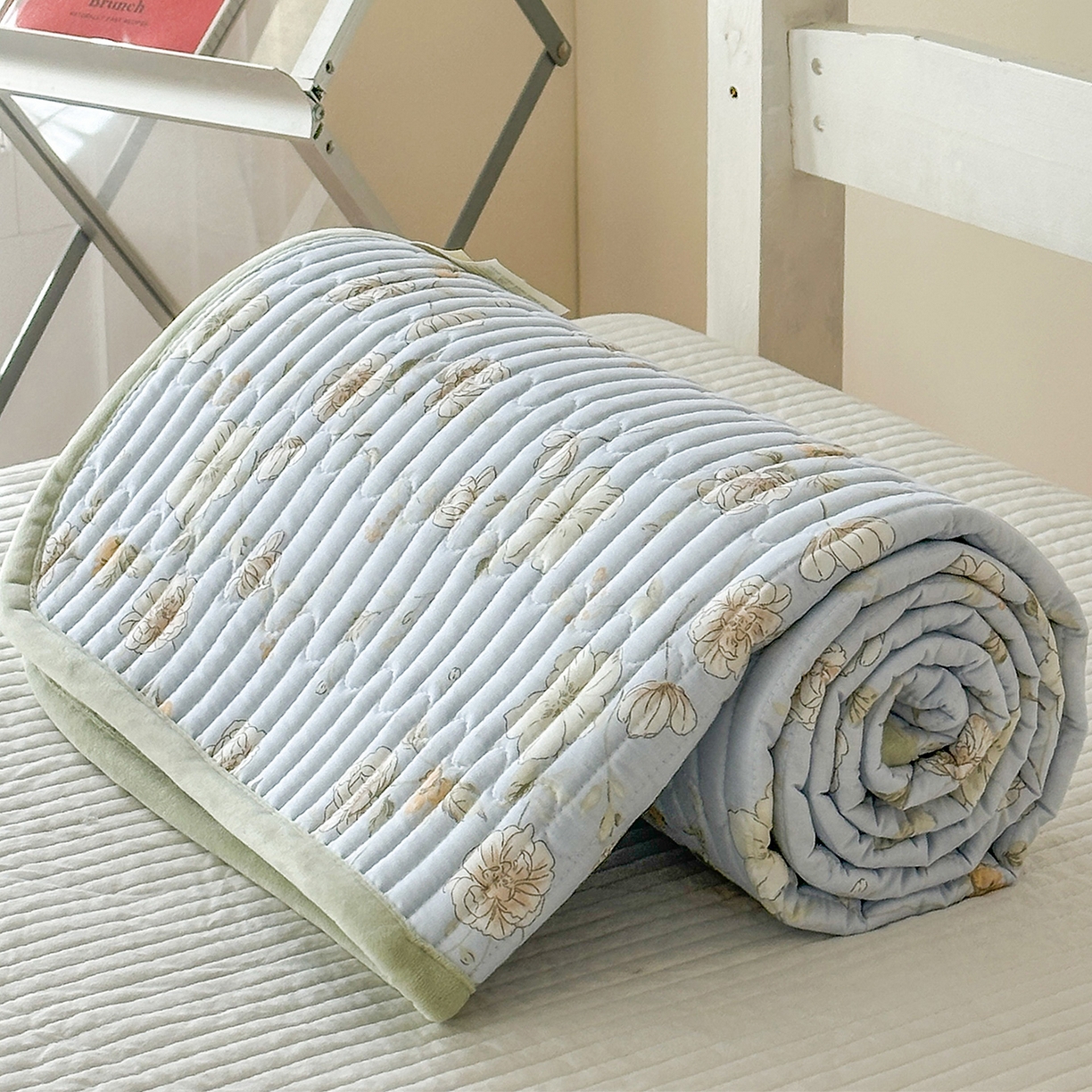 91家纺网 家纺一手货源 找家纺 凌云家纺 2026新款学生宿舍全棉床盖三件套 漫步云端