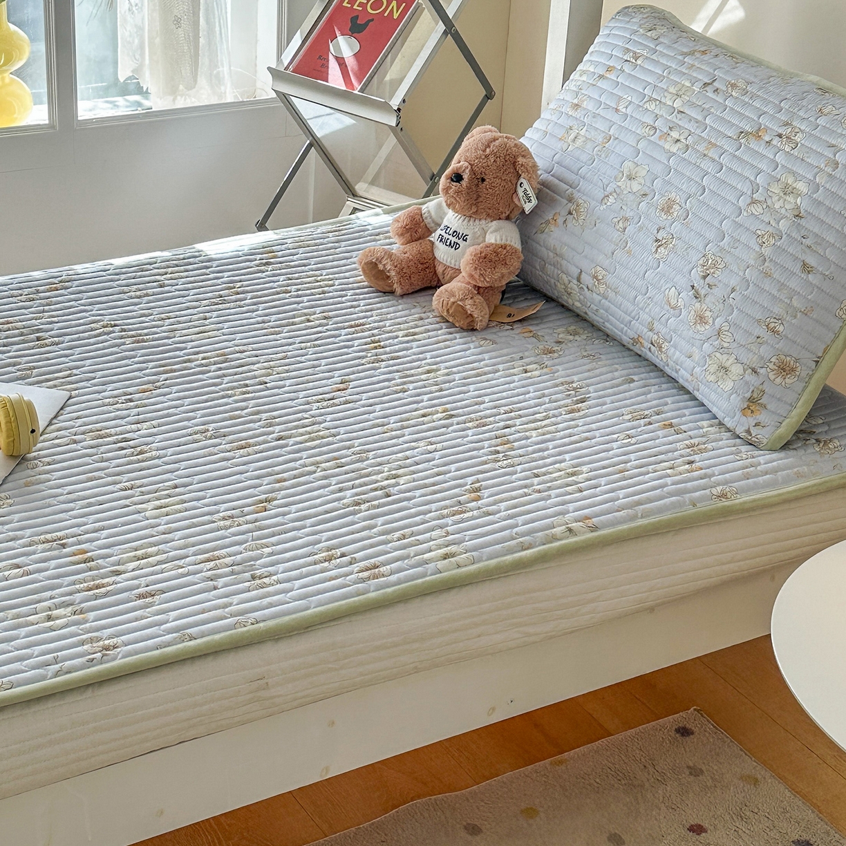 91家纺网 家纺一手货源 找家纺 凌云家纺 2026新款学生宿舍全棉床盖三件套 漫步云端