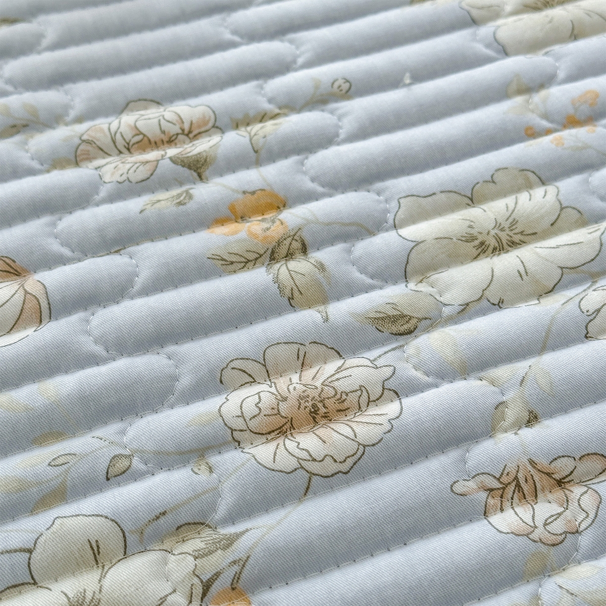 91家纺网 家纺一手货源 找家纺 凌云家纺 2026新款学生宿舍全棉床盖三件套 漫步云端