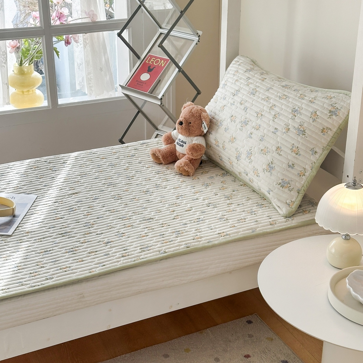 91家纺网 家纺一手货源 找家纺 凌云家纺 2026新款学生宿舍全棉床盖三件套 沐雅清风