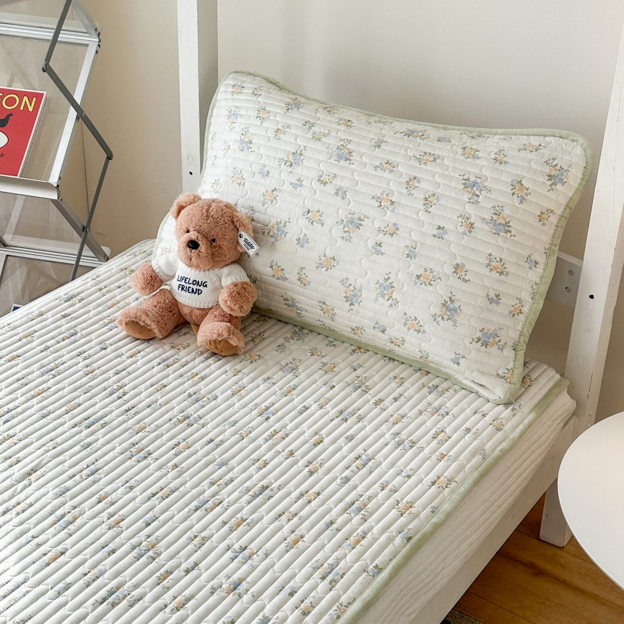 91家纺网 家纺一手货源 找家纺 凌云家纺 2026新款学生宿舍全棉床盖三件套 沐雅清风