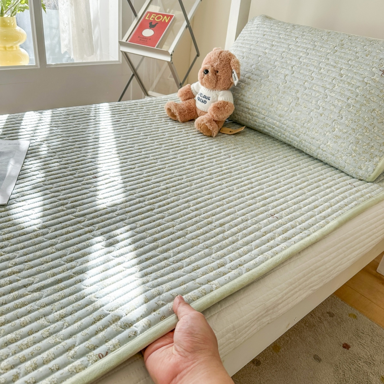 91家纺网 家纺一手货源 找家纺 凌云家纺 2026新款学生宿舍全棉床盖三件套 沐雨倾城