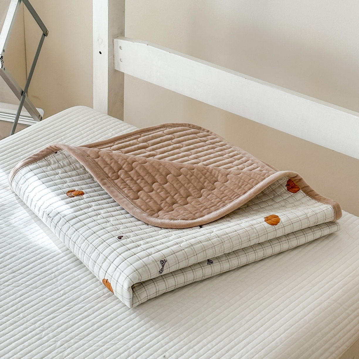 91家纺网 家纺一手货源 找家纺 凌云家纺 2026新款学生宿舍全棉床盖三件套 南瓜可可