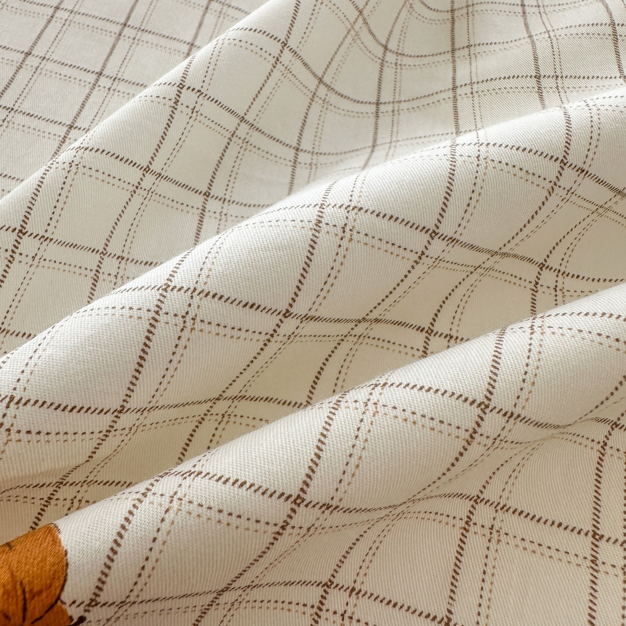 91家纺网 家纺一手货源 找家纺 凌云家纺 2026新款学生宿舍全棉床盖三件套 南瓜可可