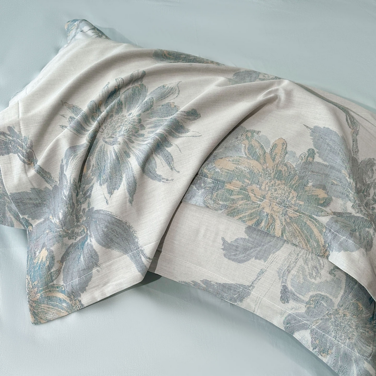 91家纺网 家纺一手货源 找家纺 （总）宇航家纺 2026春夏新款简约全棉纯棉拼接60s色织提花绣花四件套