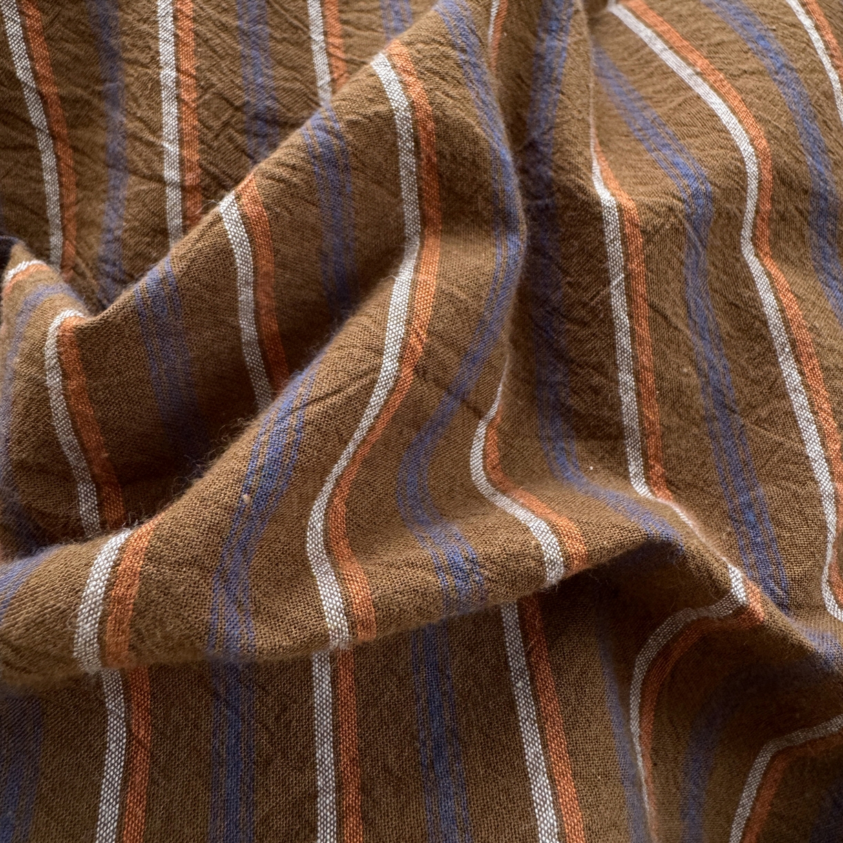 91家纺网 家纺一手货源 找家纺 例外 2026新款全棉纯棉色织水洗棉四件套-达尔文条纹 达尔文藏蓝底【枕套咸菜绿1条纹1】