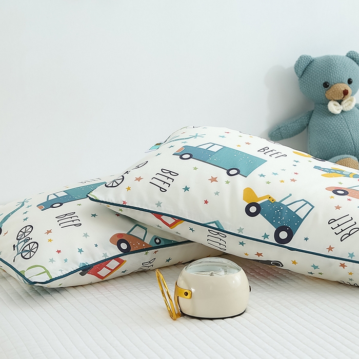 91家纺网 家纺一手货源 找家纺 良佐生活 2026新款60支全棉纯棉贡缎嵌绳款枕套 汽车王国